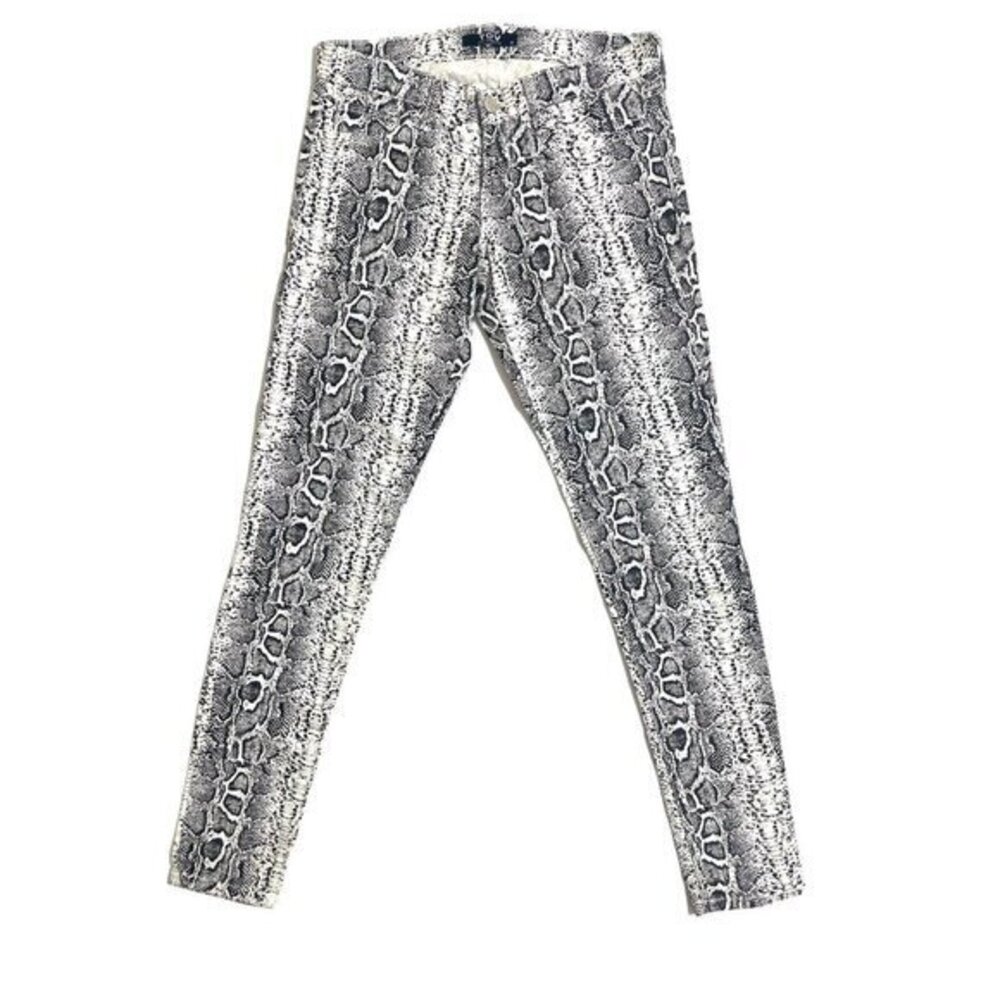 Tov Los Angeles Skinny Jeans Snake Print Black White SZ 40 EU 27/M US NEW